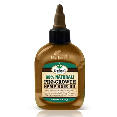 Difeel Natural Hemp Hair Oil 2.5oz