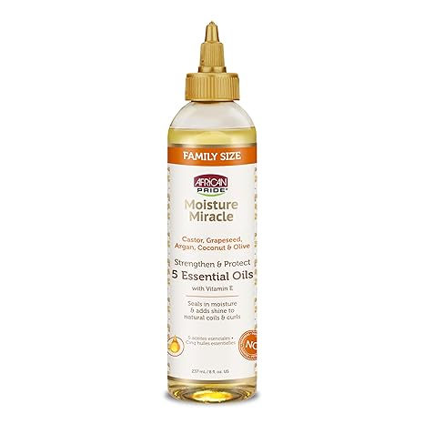 African Pride Moisture Miracle 5 Essential Hair Oil 8oz