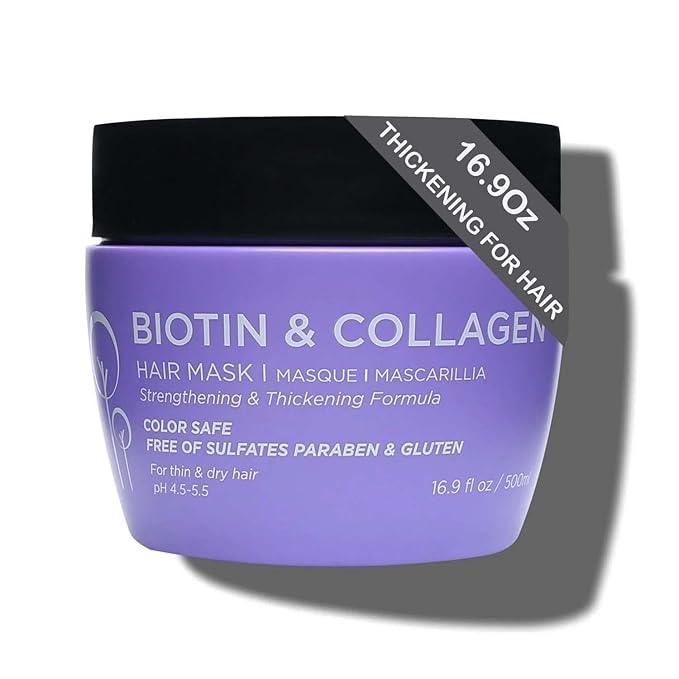 Luseta Biotin Collagen Hair Mask for Dry & Damaged Hair 16.9 Oz - The Curl Lounge