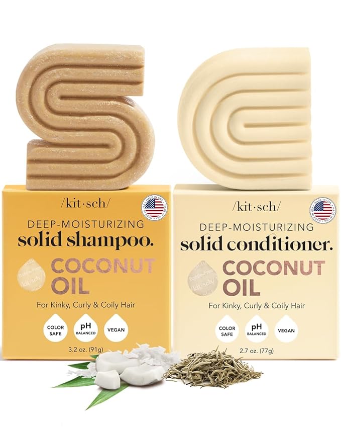 Kitsch Deep Moisturizing Coconut Oil Shampoo 3.2oz & Conditioner 2.7oz