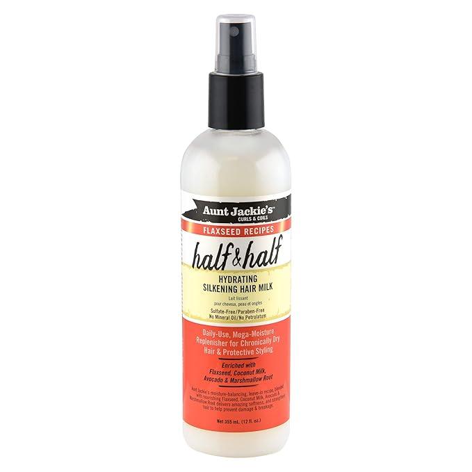 Aunt Jackie's Flaxseed Recipes Half & Half Hydrating Silkening Hair Milk Spray 12oz - The Curl Lounge