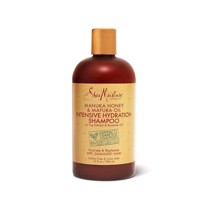 SheaMoisture Intensive Hydration Shampoo for Dry, Damaged Hair Manuka Honey and Mafura Oil Sulfate-Free 13 oz - The Curl Lounge