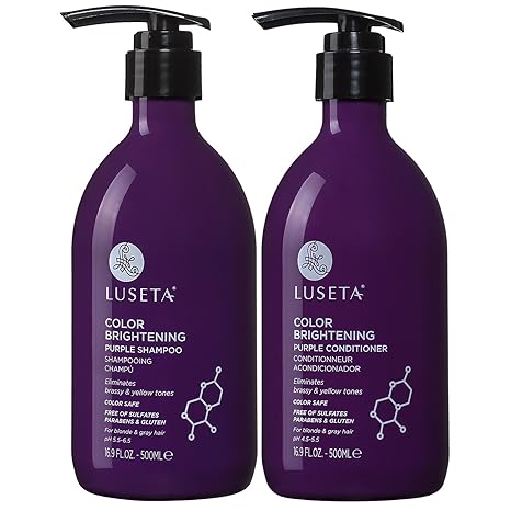 Luseta Duo Pack Box Color Brightening Purple Shampoo and Conditioner 16oz