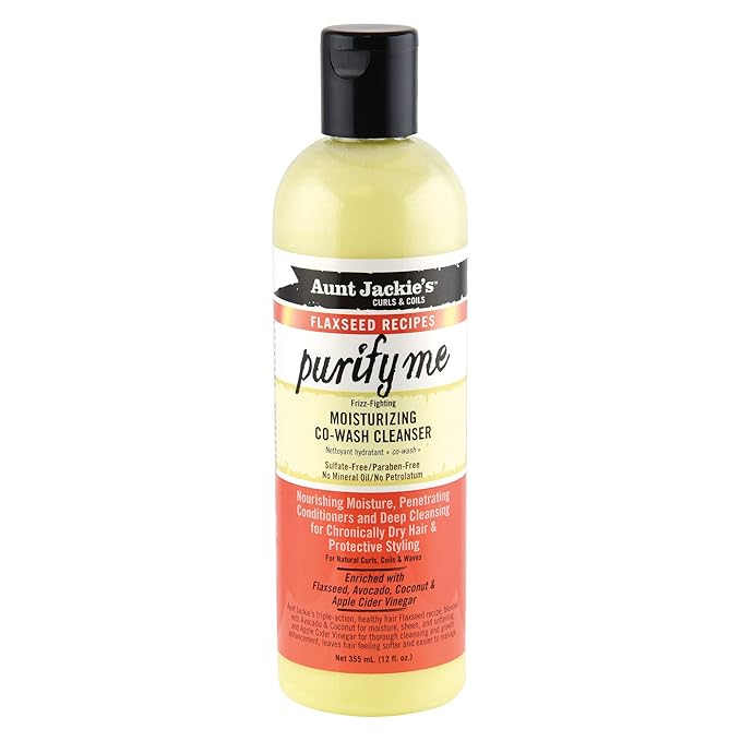 Aunt Jackie's Flaxseed Recipes Purify Me Moisturizing Co-Wash Cleanser 12oz