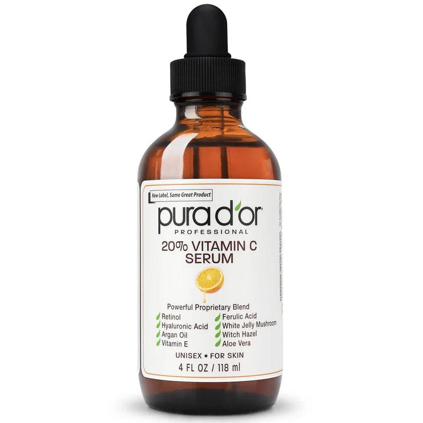 PURA D'OR 20% Vitamin C Serum 4 Oz - The Curl Lounge