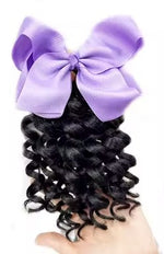 Kids Elastic Curly Ponytail 10 inch (Black)