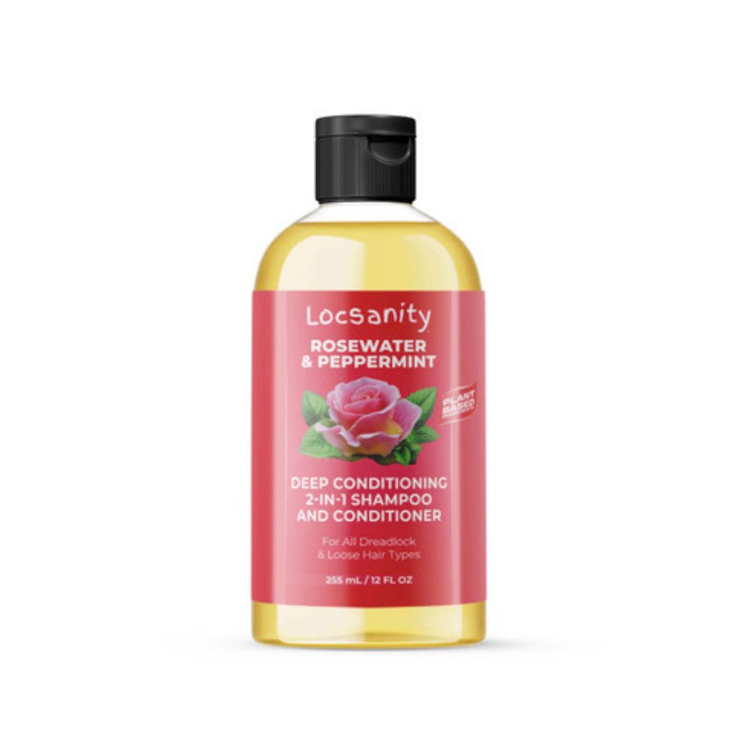 Locsanity Rosewater & Peppermint Deep Conditioning 2-in-1 Shampoo and Conditioner 12oz