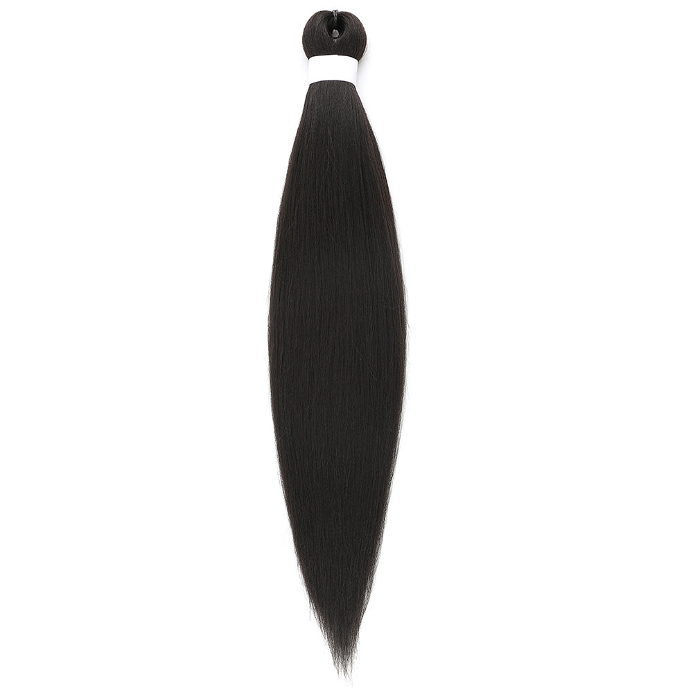 Pack of 4 Pre-Stretched Braiding Hair 26 Inch – Soft Yaki Texture, Hot Water Setting Synthetic Extensions