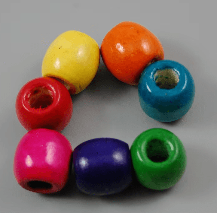12MM Big Hole Wooden Hair Locs Braids Beads Accessories - The Curl Lounge