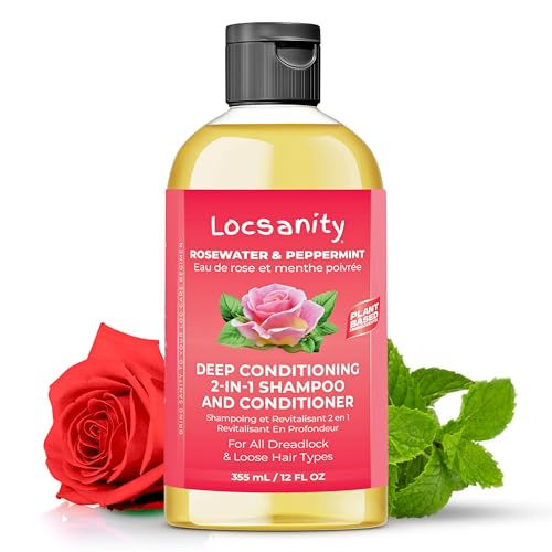 Locsanity Rosewater & Peppermint Deep Conditioning 2-in-1 Shampoo and Conditioner 12oz
