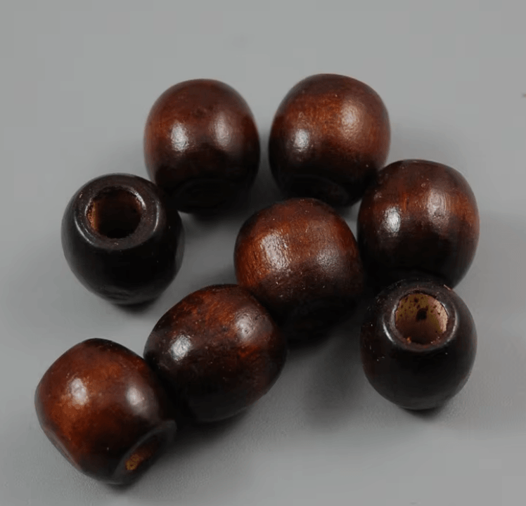 12MM Big Hole Wooden Hair Locs Braids Beads Accessories - The Curl Lounge
