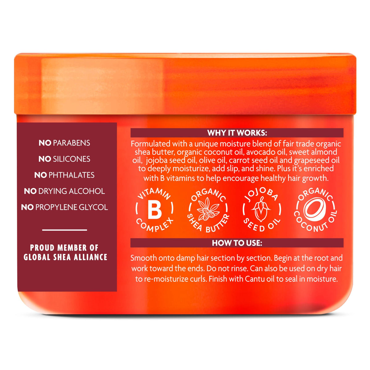 Cantu Coconut Curling Cream with Shea Butter for Natural Hair, 12 oz - The Curl Lounge