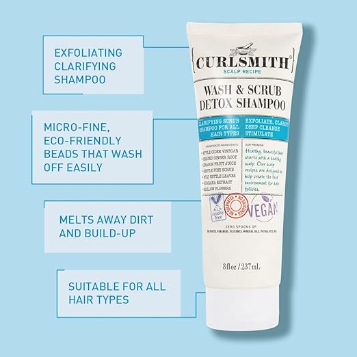 Curlsmith Wash & Scrub Detox Shampoo 8oz