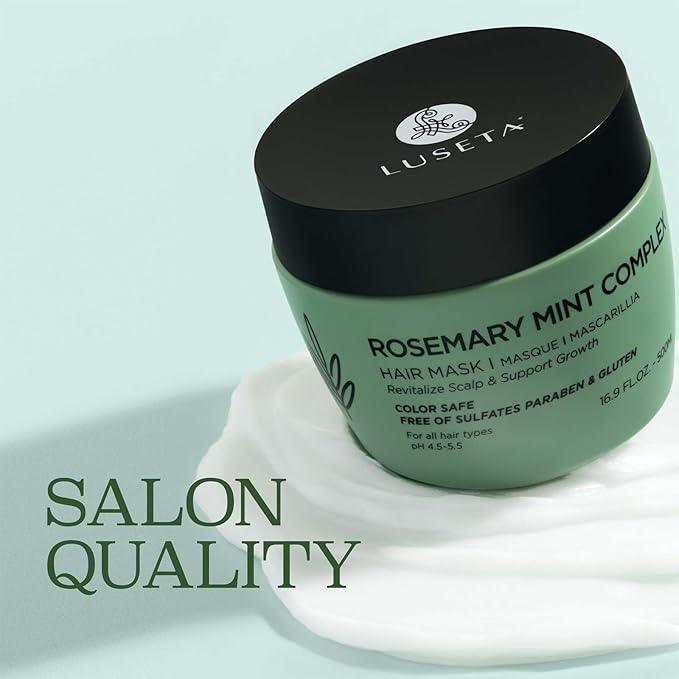 Luseta Rosemary Mint Hair Mask for Dry Damaged Hair - 16.9oz - The Curl Lounge