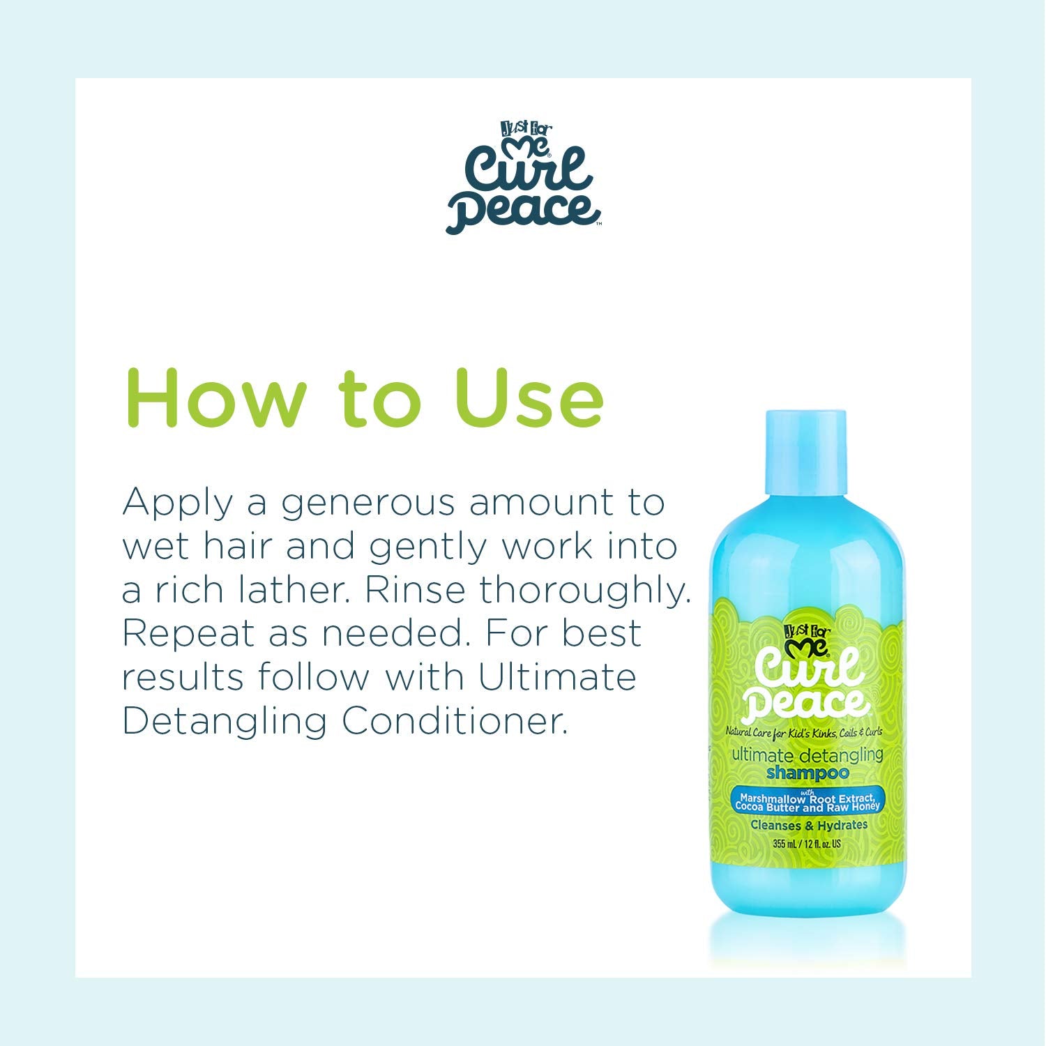 Just For Me Curl Peace Ultimate Detangling Shampoo 12oz