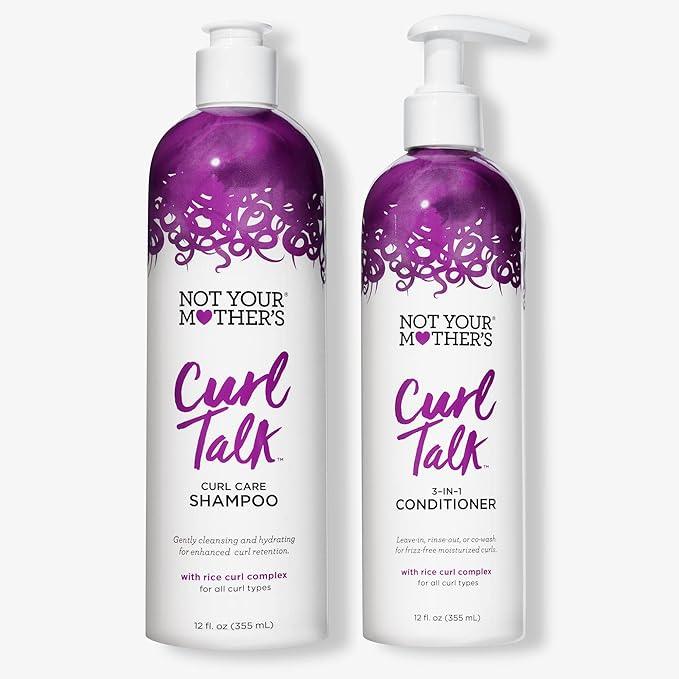 Not Your Mother's Curl Talk Shampoo and Conditioner - 12 fl oz (2 Pack) - Shampoo and Conditioner for Curly Hair - The Curl Lounge