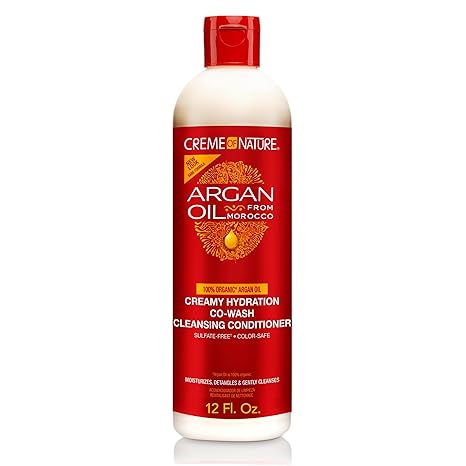Creme of Nature Argan Oil Creamy Hydration Co-Wash Cleansing Conditioner 12oz
