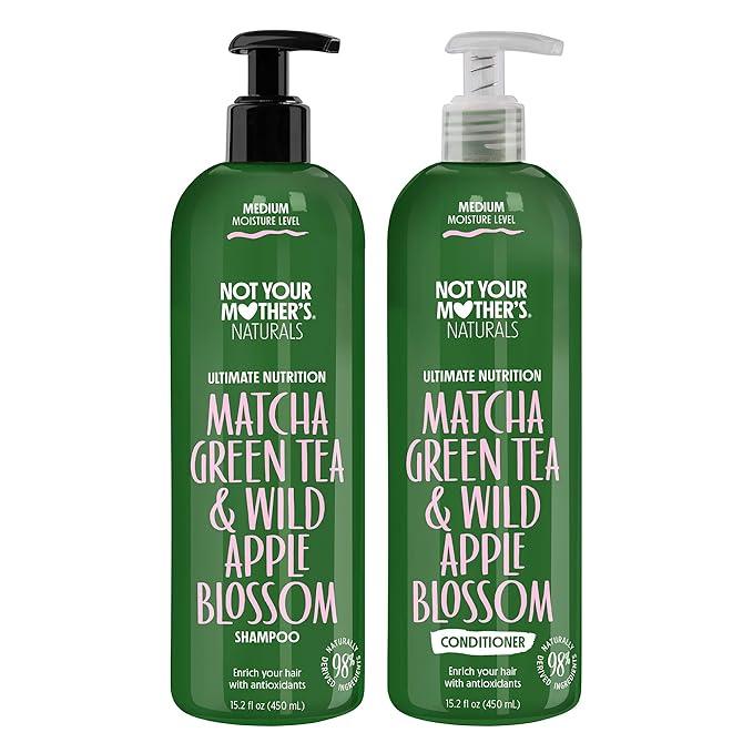 Not Your Mother's Naturals Essential Nourish Shampoo & Conditioner Set - 15.2 fl oz - Sulfate-Free Hair Products - Matcha Green Tea & Apple Blossom - The Curl Lounge