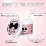 Goiple Edge Control Wax for Women Strong Hold Non-greasy Edge Smoother, Edge Wax Styling Tamer Edge Control for Black Hair No Flaking, White Residue, Shine and Smooth Strawberry Scent 4oz - The Curl Lounge