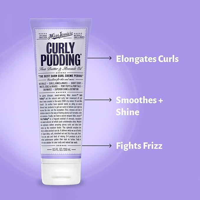 Miss Jessie's Curly Pudding Unisex Cream 8.5 oz - The Curl Lounge