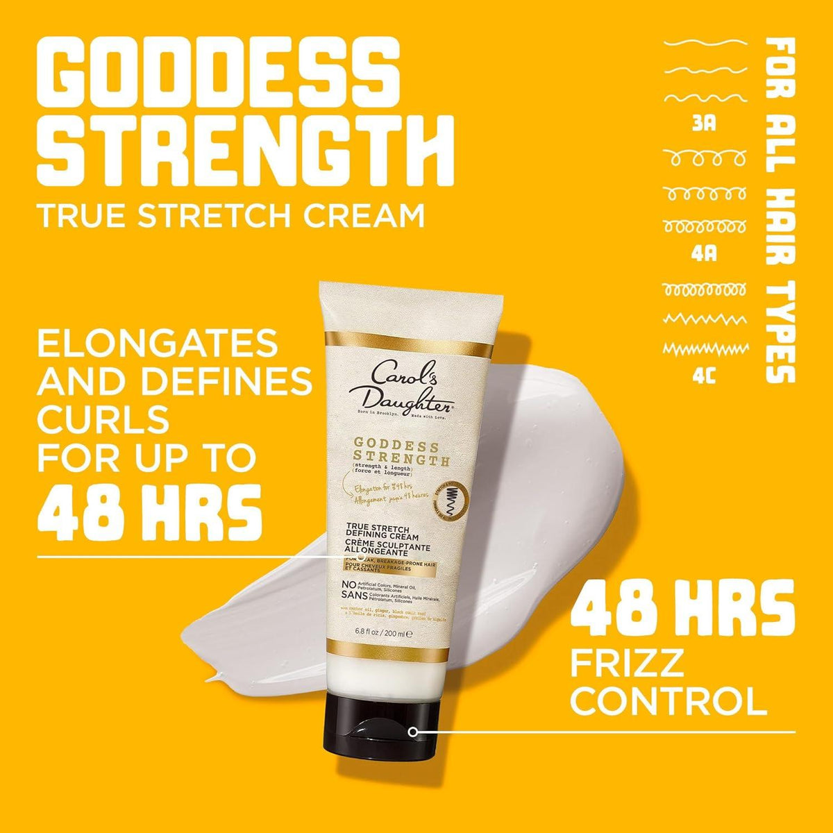 Carol's Daughter Goddess Strength True Stretch Defining Hair Cream, 6.8 Fl Oz - The Curl Lounge
