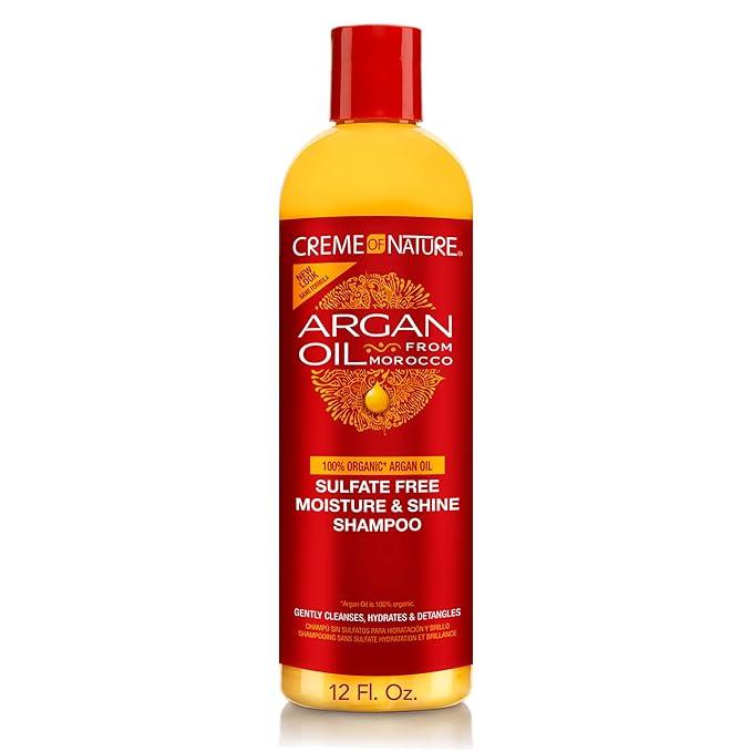 Creme of Nature Argan Oil Shampoo, Moisture & Shine Shampoo, Sulfate Free Hair Care Formula, - The Curl Lounge