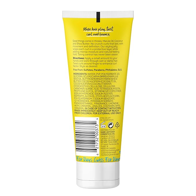 Marc Anthony Strictly Curls 3X Moisture Curl Control Styling Jelly 3.38oz