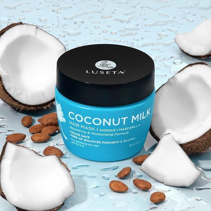 Luseta Coconut Milk Hair Mask 16.9 oz Hydrating Hair Treatment Repair & Restore - The Curl Lounge