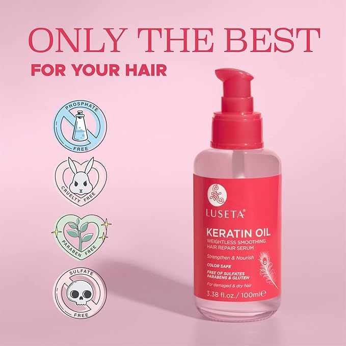 Luseta Keratin Hair Oil Serum 3.38oz