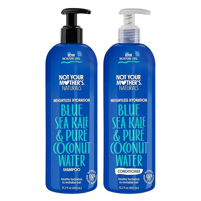 Not Your Mother's Naturals Weightless Hydration Shampoo & Conditioner - 15.2 fl oz - Sulfate-Free Hair Products - Coconut Water & Blue Sea Kale - The Curl Lounge