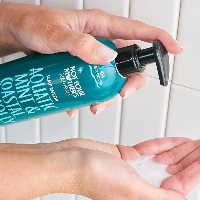 Not Your Mother's Naturals Scalp Refresh Shampoo and Conditioner Set - 98% Naturally Derived Ingredients, Sulfate-Free Shampoo and Conditioner for All Hair Types (Aquatic Mint & Sea Holly) - The Curl Lounge