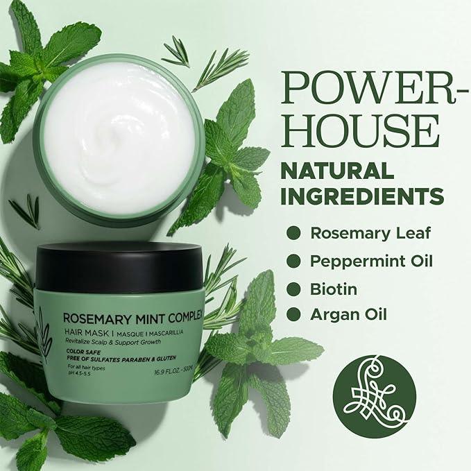 Luseta Rosemary Mint Hair Mask for Dry Damaged Hair - 16.9oz - The Curl Lounge