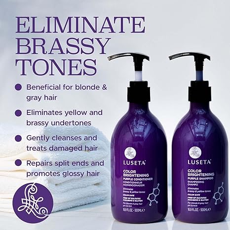 Luseta Duo Pack Box Color Brightening Purple Shampoo and Conditioner 16oz