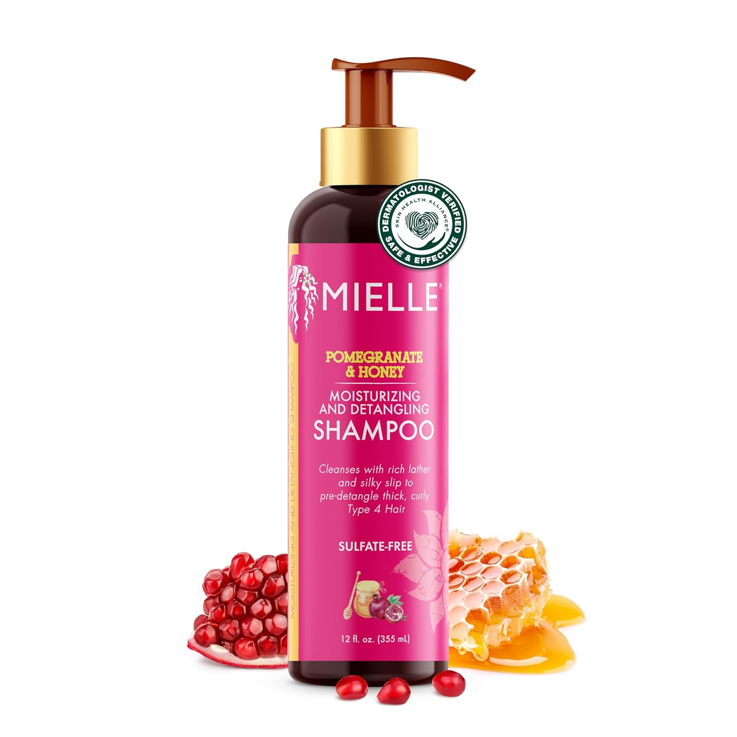 Mielle Organics Pomegranate & Honey Moisturizing and Detangling Shampoo 12oz