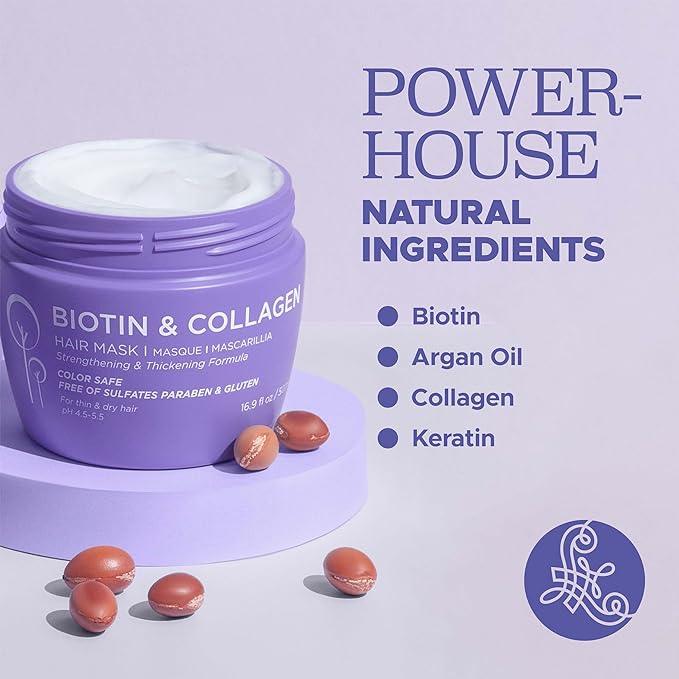 Luseta Biotin Collagen Hair Mask for Dry & Damaged Hair 16.9 Oz - The Curl Lounge