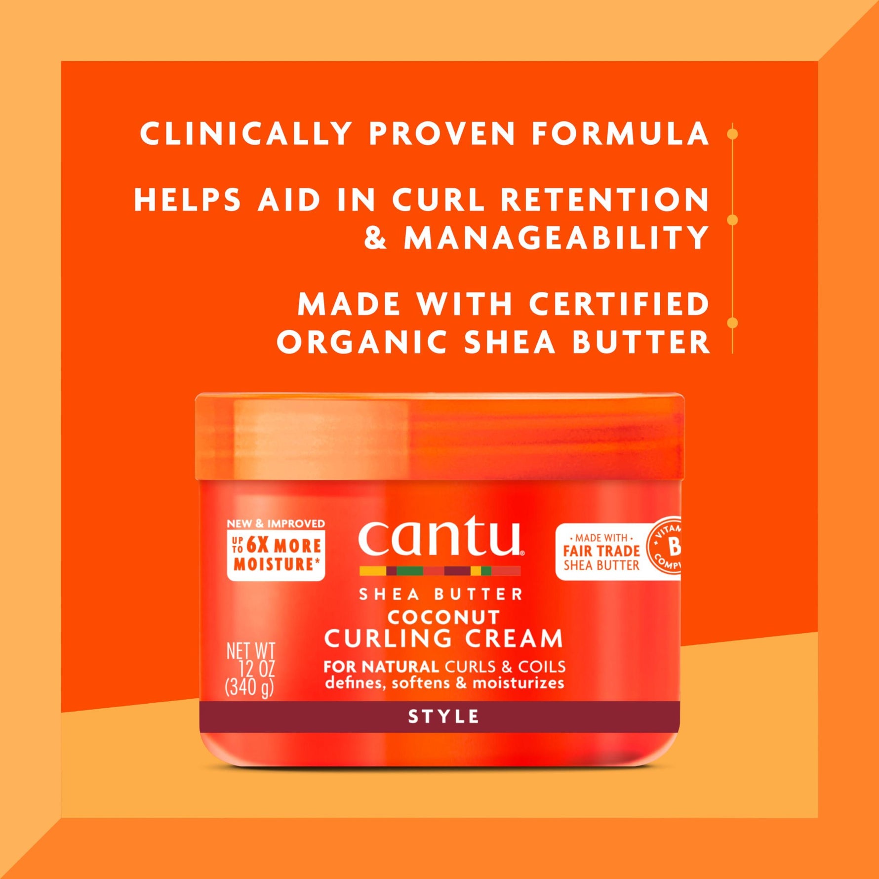 Cantu Coconut Curling Cream with Shea Butter for Natural Hair, 12 oz - The Curl Lounge
