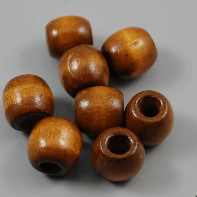 12MM Big Hole Wooden Hair Locs Braids Beads Accessories - The Curl Lounge