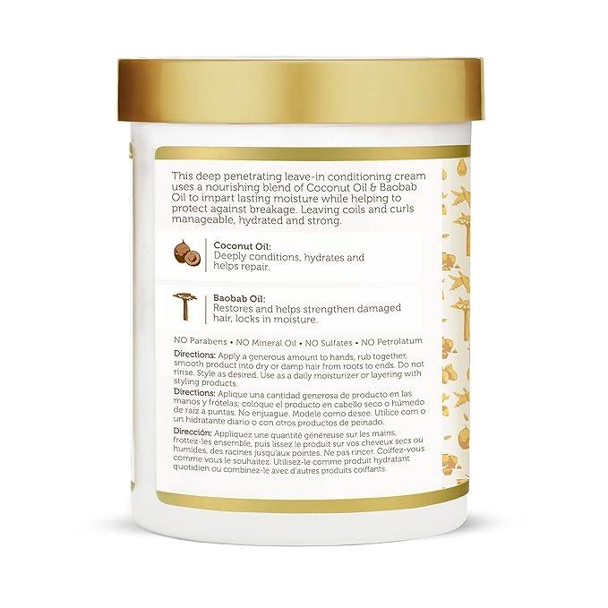 African Pride Moisture Miracle Coconut and Baobab Oil Leave-In Cream, 18 oz - The Curl Lounge