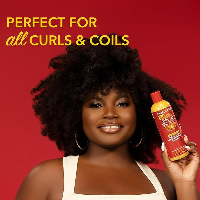 Creme of Nature Argan Oil Shampoo, Moisture & Shine Shampoo, Sulfate Free Hair Care Formula, - The Curl Lounge