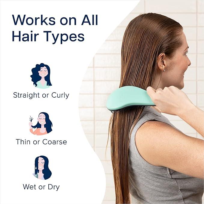 Crave Naturals Glide Thru Detangling Brush - Detangler Brush for Natural, Curly, Straight, Wet and Dry Hair for Adults and Kids - The Curl Lounge