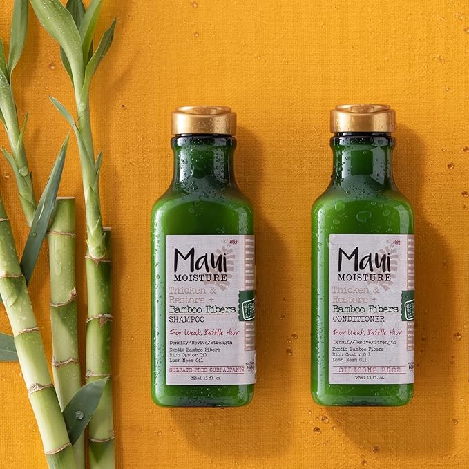 Maui Moisture Thicken & Restore + Bamboo Fibers Strengthening Shampoo and Conditioner 13oz