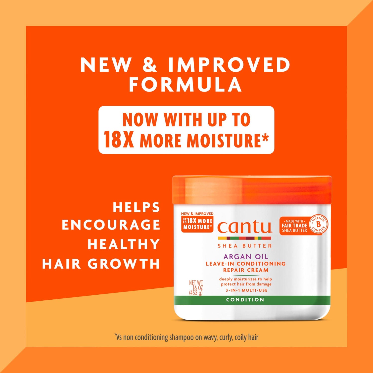 Cantu leave-in conditioning Repair Cream with Argan Oil 16oz - The Curl Lounge