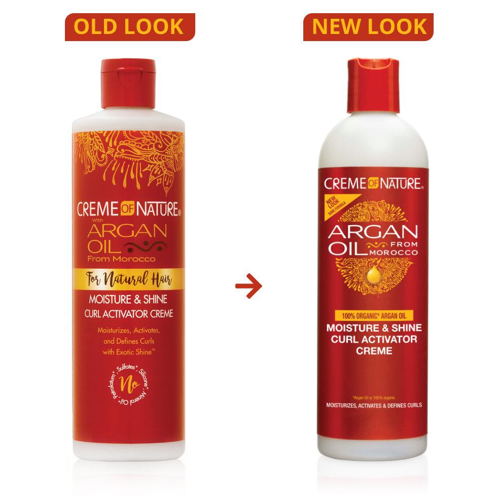 Creme of Nature, Argan Oil Moisture & Shine Curl Activator Crème, Argan Oil of Morocco, 12 Fl Oz - The Curl Lounge