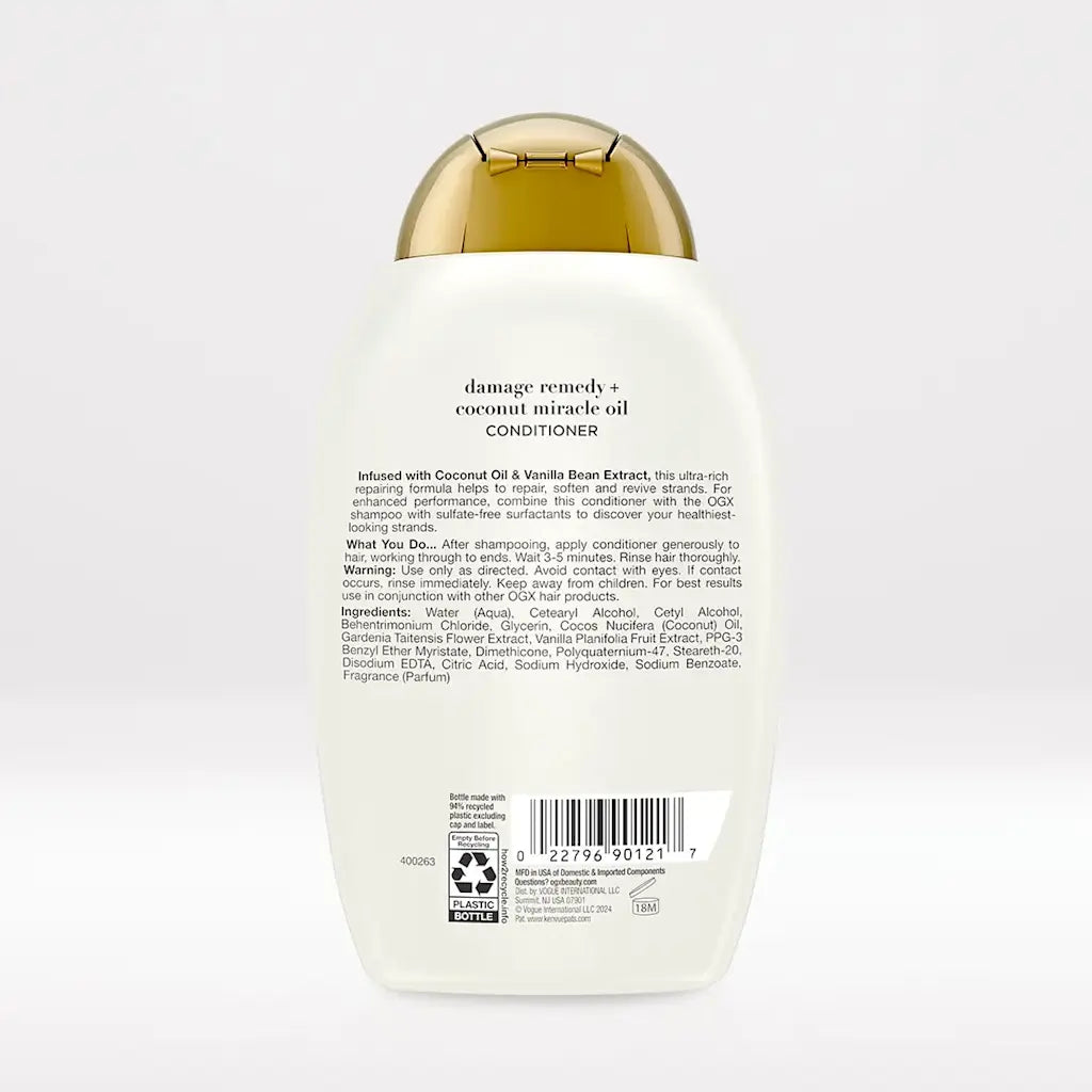 Ogx Extra strength Damage Remedy Coconut Miracle Oil Conditioner 13oz