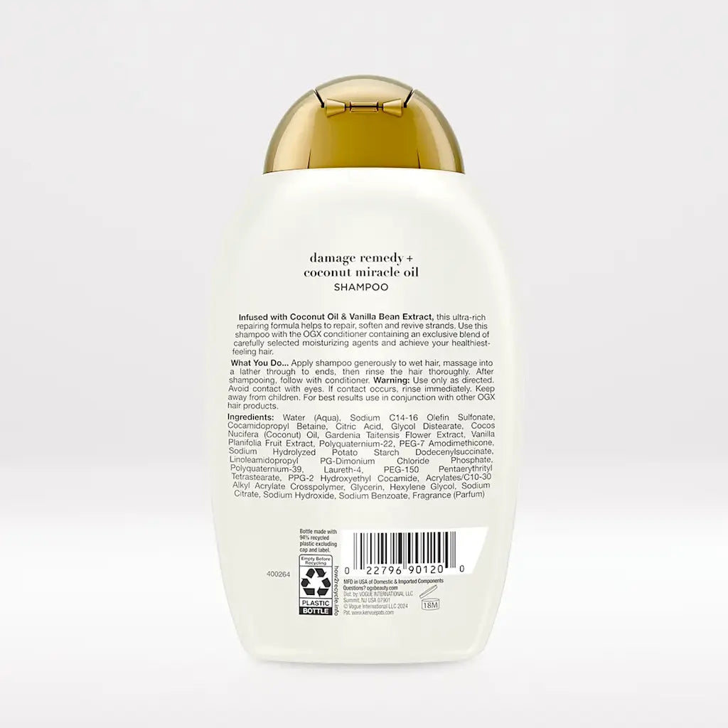 Ogx Extra strength Damage Remedy Coconut Miracle Oil Shampoo 13oz