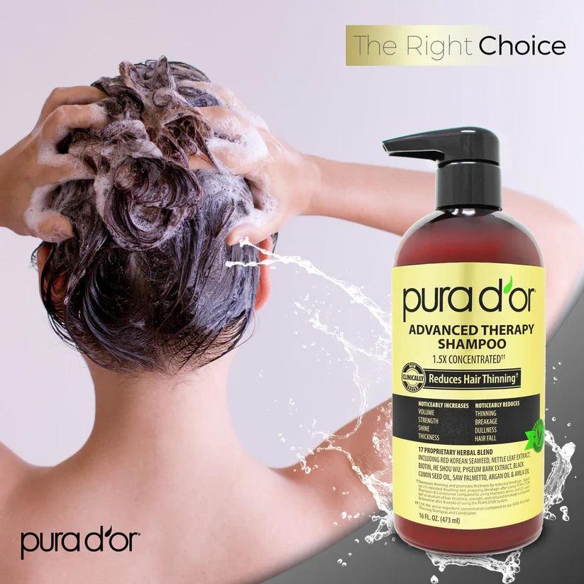 PURA D'OR Advanced Therapy Biotin Hair Shampoo - The Curl Lounge