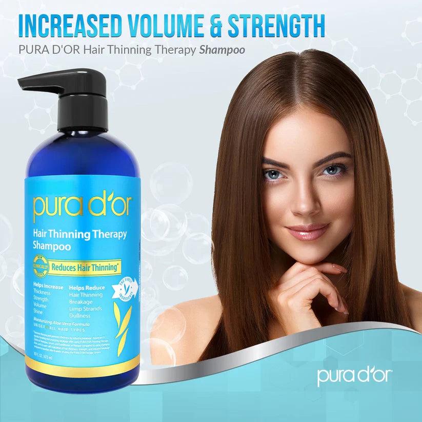 PURA D'OR Hair Thinning Therapy Biotin Shampoo - The Curl Lounge
