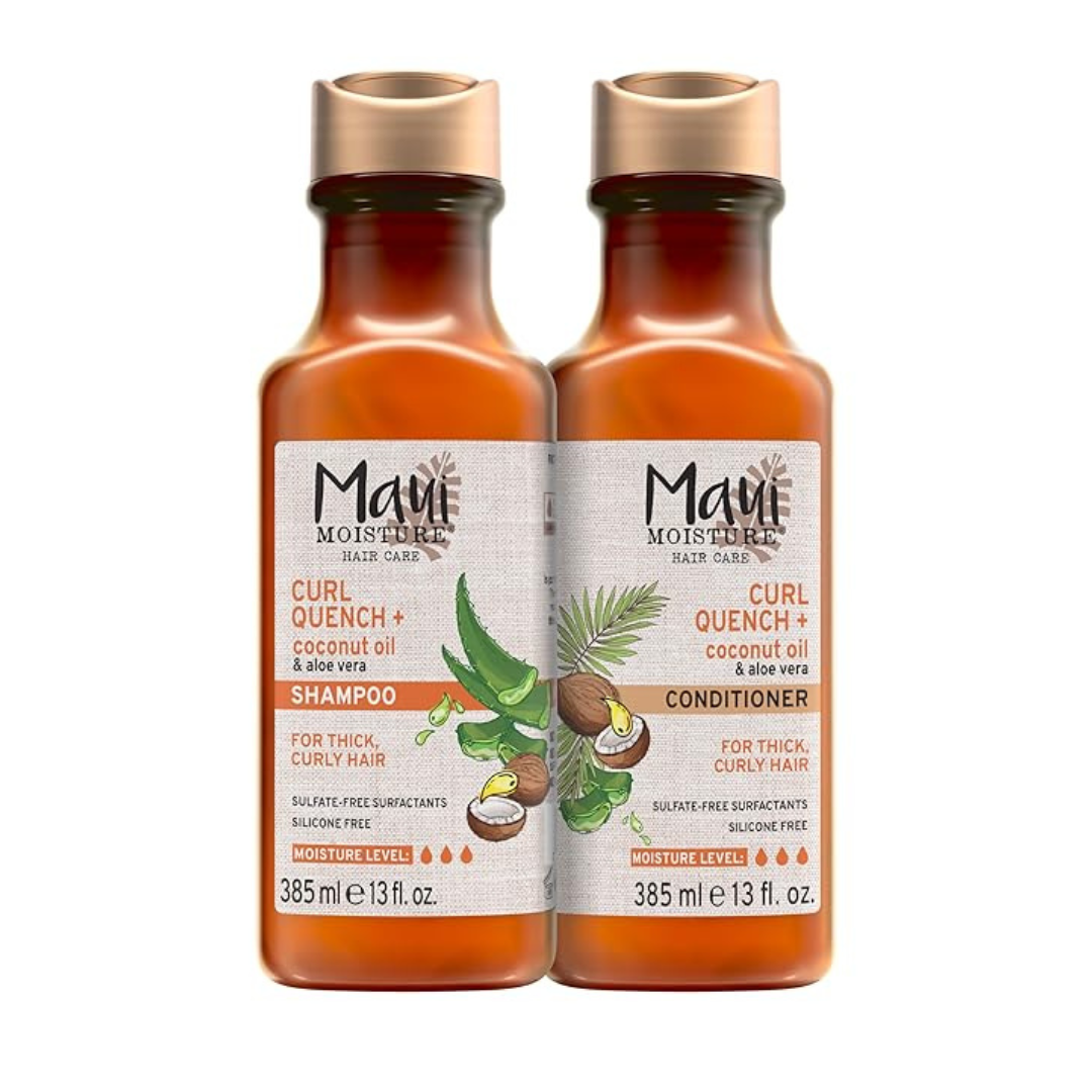 Maui Moisture Curl Quench + Coconut Oil Curl-Defining Anti-Frizz Shampoo and Conditioner 13oz
