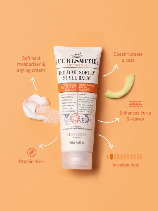 CURLSMITH - Hold Me Softly Style Balm - Vegan Soft Hold Styling Cream - The Curl Lounge