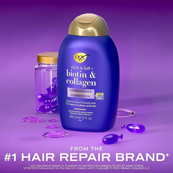 OGX Thick & Full + Biotin & Collagen Volumizing Conditioner - The Curl Lounge
